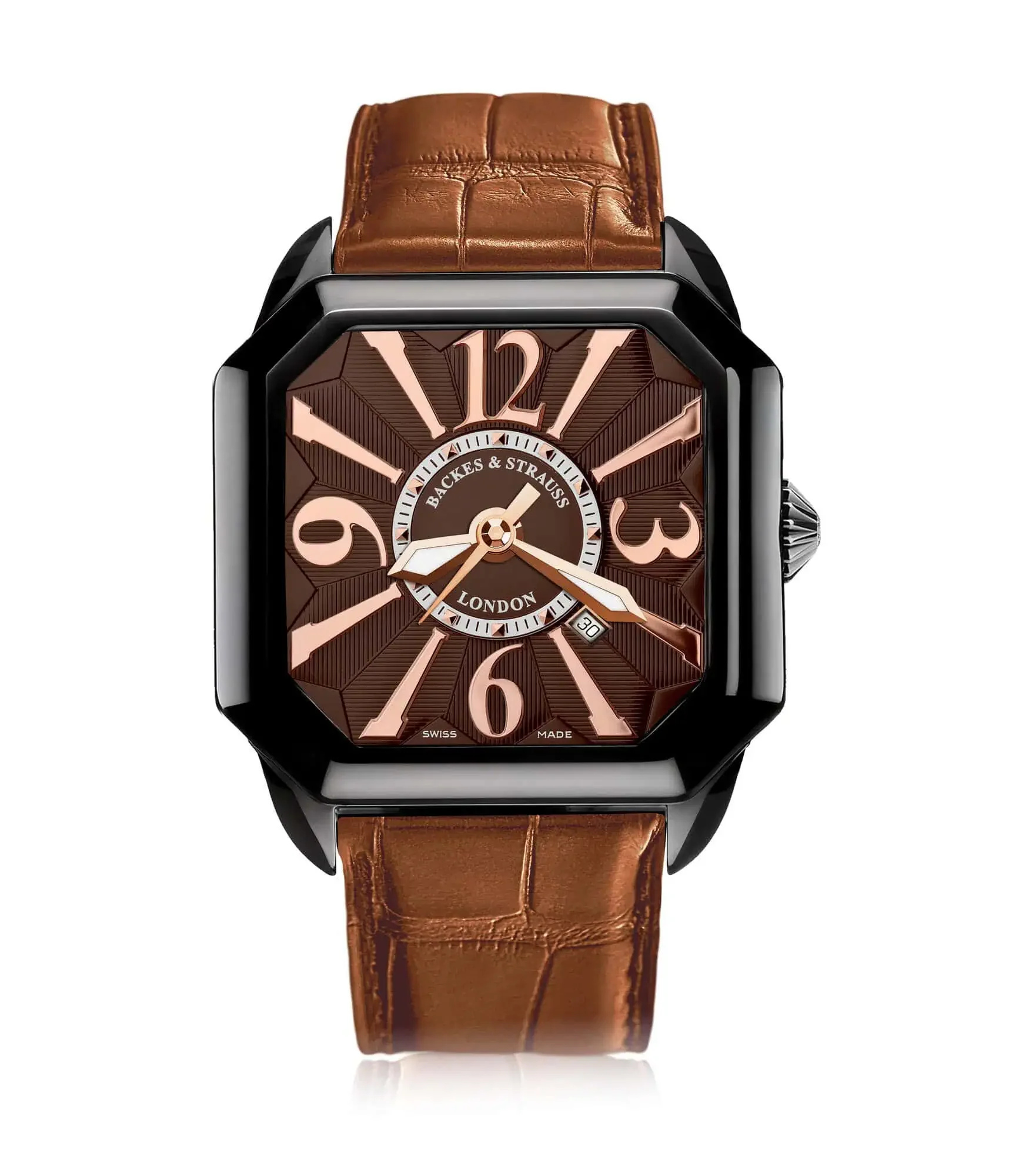 ロイヤルアルバート バークレー   Berkeley Berkeley 43 Chronograph Square Black PVD Stainless Steel Swiss